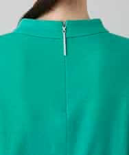 RHKGF07300 HIROKO KOSHINO(ヒロココシノ) ドルマンスリーブミニマルカットソー/日本製/洗える グリーン