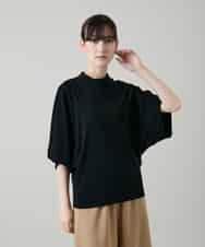 RHKGF07300 HIROKO KOSHINO(ヒロココシノ) ドルマンスリーブミニマルカットソー/日本製/洗える ブラック
