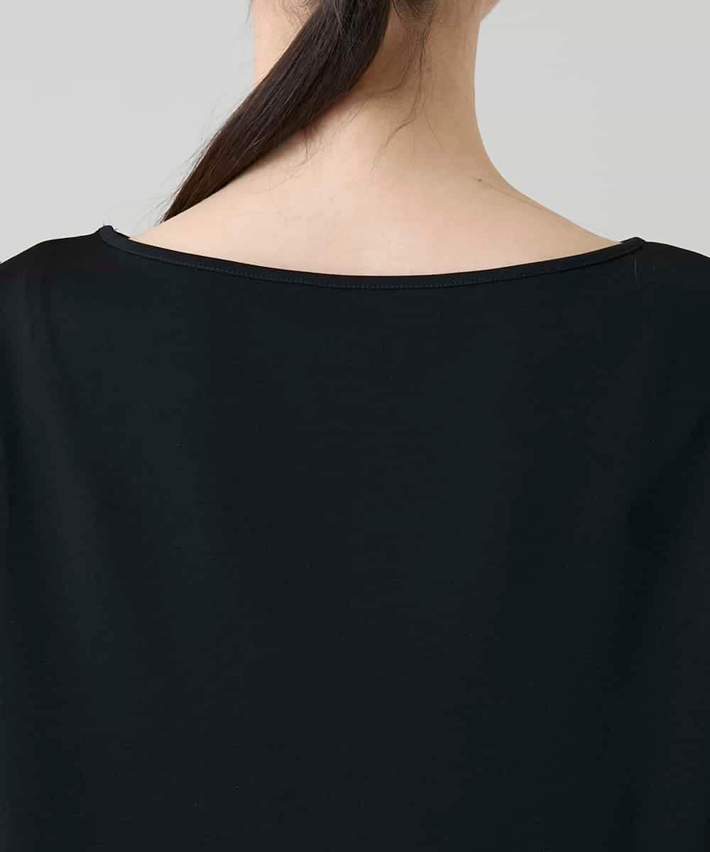 RHKGF10240 HIROKO KOSHINO(ヒロココシノ) ドライポンチデザインカットソー/日本製/洗える ブラック