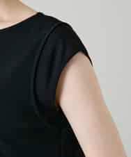 RHKGF10240 HIROKO KOSHINO(ヒロココシノ) ドライポンチデザインカットソー/日本製/洗える ブラック