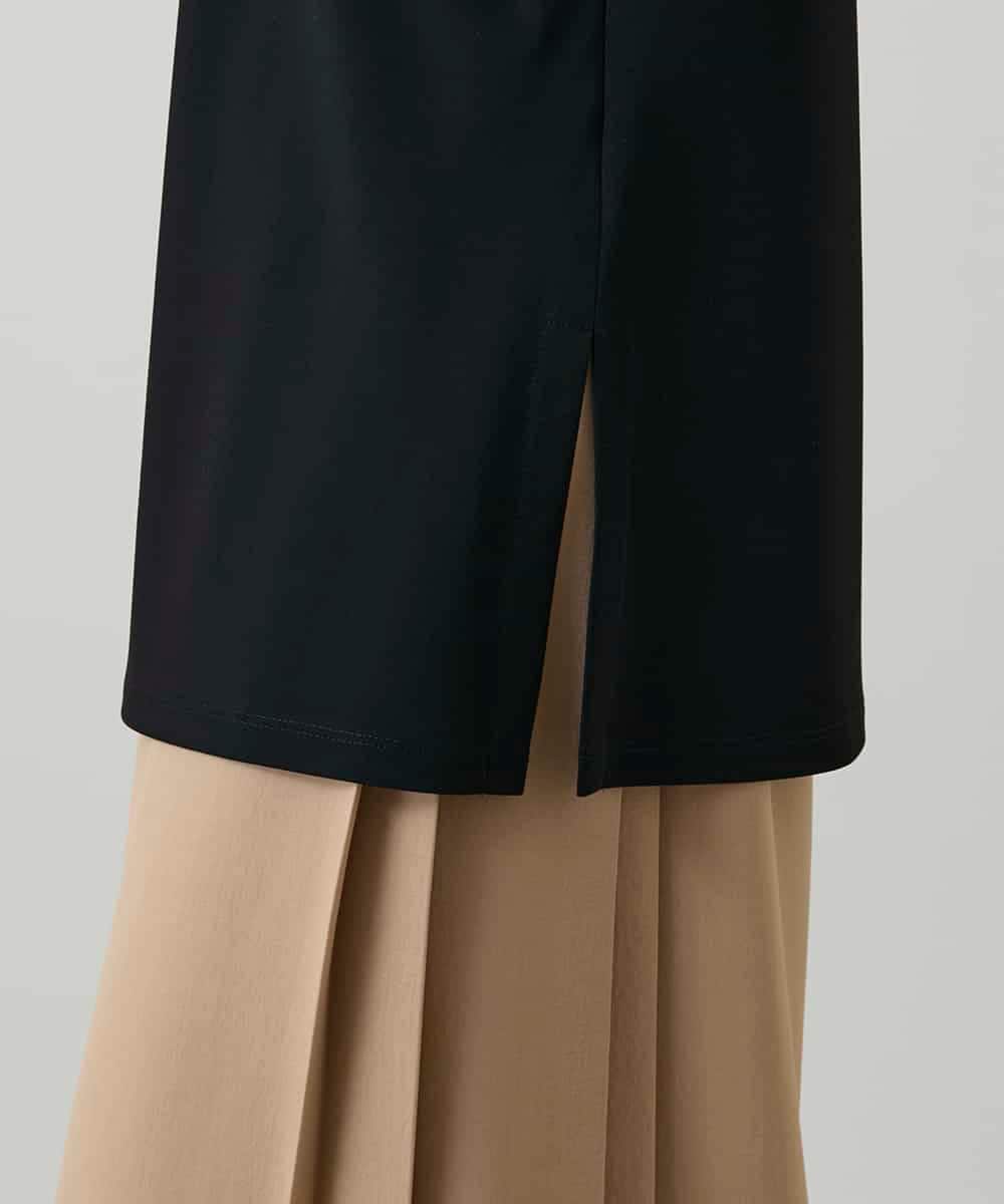 RHKGF10240 HIROKO KOSHINO(ヒロココシノ) ドライポンチデザインカットソー/日本製/洗える ブラック