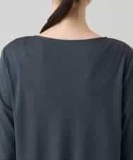 RHKGF11330 HIROKO KOSHINO(ヒロココシノ) アシンメトリーチュールヘムデザインチュニック/日本製/洗える グレー