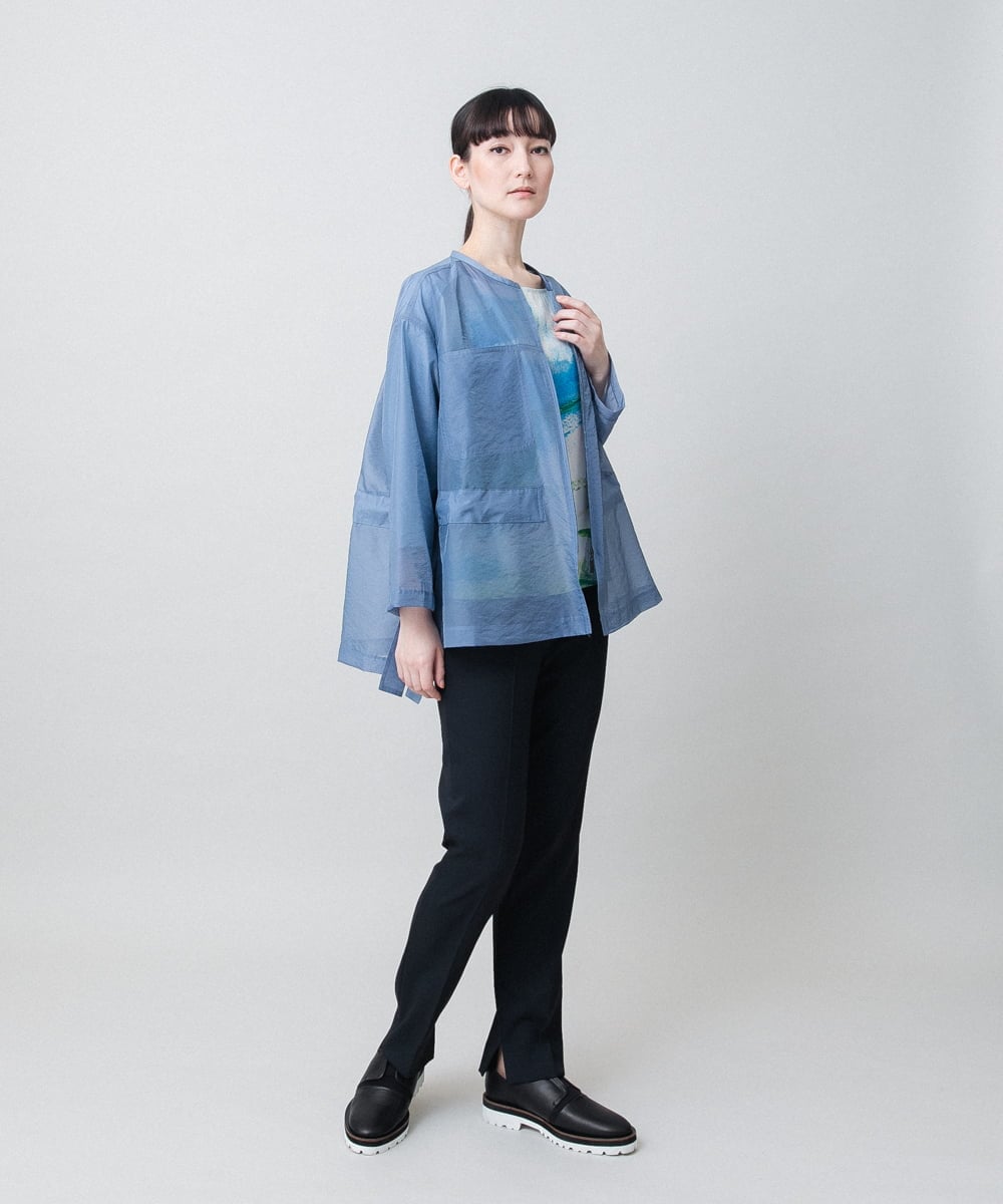 RHKGF18270 HIROKO KOSHINO(ヒロココシノ) アートワークプリントデザインプルオーバー/日本製/洗える ホワイト