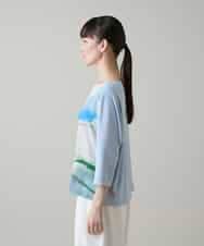 RHKGF18270 HIROKO KOSHINO(ヒロココシノ) アートワークプリントデザインプルオーバー/日本製/洗える ホワイト