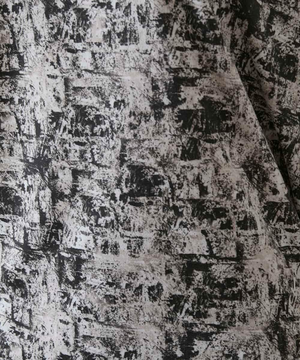 RHKGF30360 HIROKO KOSHINO(ヒロココシノ) アートプリントモックネックカットソー/日本製/洗える ベージュ