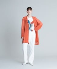 RHKGT21450 HIROKO KOSHINO(ヒロココシノ) 【洗える/日本製】3DアートチュールジョイントTシャツ ホワイト