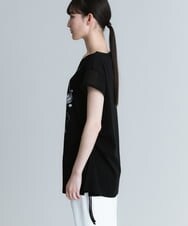 RHKGT28360 HIROKO KOSHINO(ヒロココシノ) 【洗える/日本製】フルーツ発砲プリントカットソー ブラック