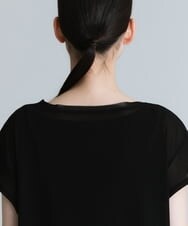RHKGT28360 HIROKO KOSHINO(ヒロココシノ) 【洗える/日本製】フルーツ発砲プリントカットソー ブラック