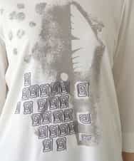 RHKGV02330 HIROKO KOSHINO(ヒロココシノ) 【日本製/洗える】デコレーションプリントデザインTシャツ ホワイト