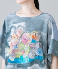 アートプリントデザインプルオーバー/日本製/洗える(カットソー