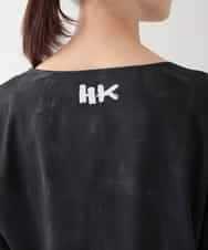 RHKHB07390 HIROKO KOSHINO(ヒロココシノ) フェイスプリントTシャツ /日本製/洗える ホワイト