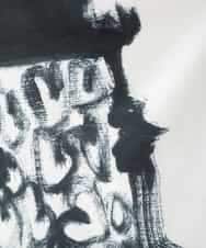 RHKHB07390 HIROKO KOSHINO(ヒロココシノ) フェイスプリントTシャツ /日本製/洗える ホワイト