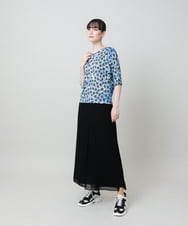 RHKHE01390 HIROKO KOSHINO(ヒロココシノ) ウォータードットジャージープルオーバー /日本製/洗える ブルー
