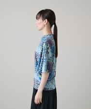 RHKHE02430 HIROKO KOSHINO(ヒロココシノ) ウォータードットドルマンプルオーバー /日本製/洗える ブルー