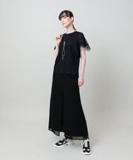 RHKHE03450 HIROKO KOSHINO(ヒロココシノ) ケミカルレースジョイントカットソー /洗える アイボリー