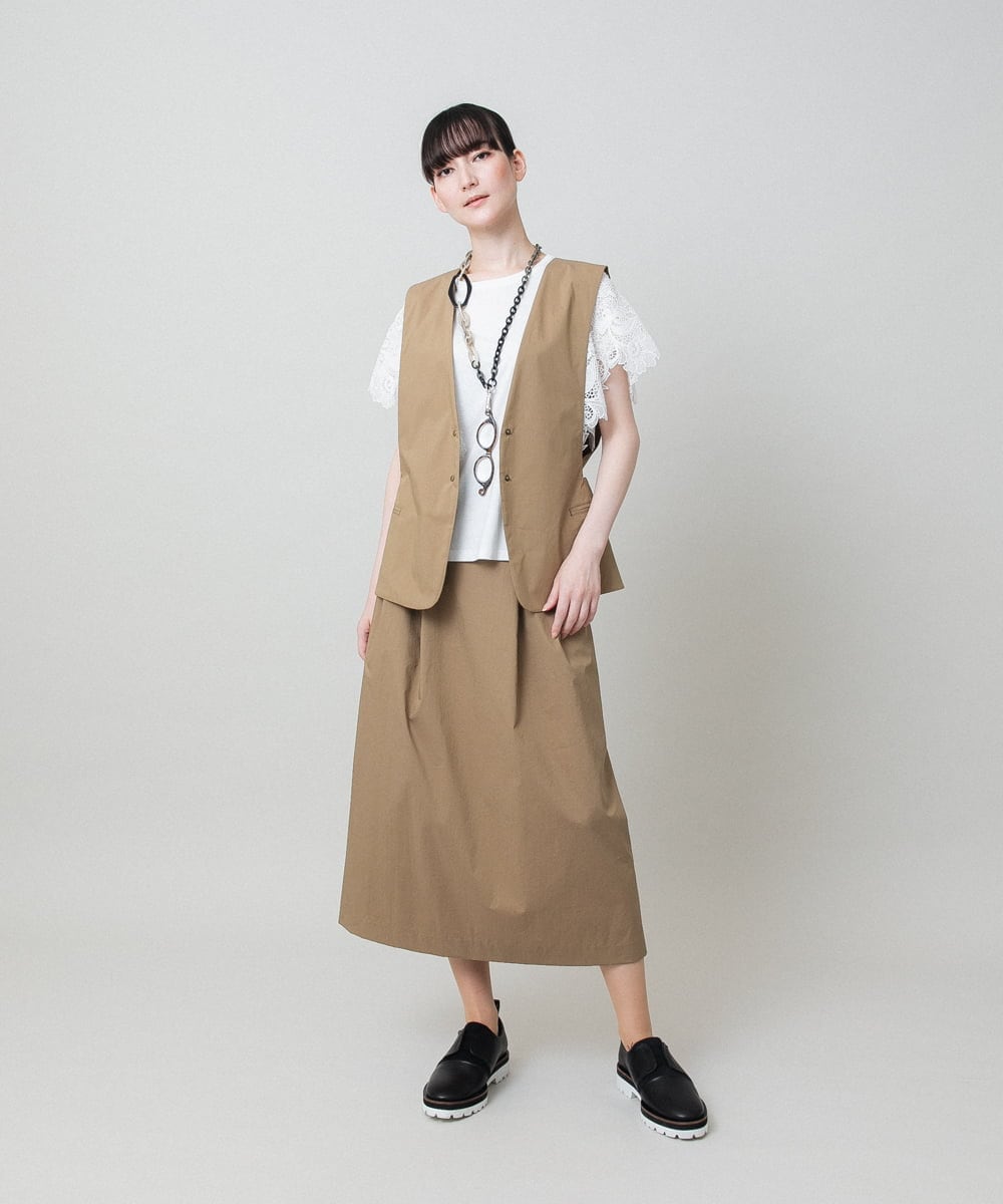 RHKHE03450 HIROKO KOSHINO(ヒロココシノ) ケミカルレースジョイントカットソー /洗える アイボリー
