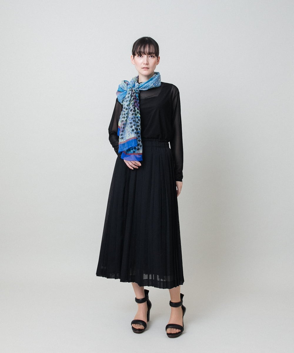 RHKHE08180 HIROKO KOSHINO(ヒロココシノ) シアータートルカットソー /日本製/洗える ブラック