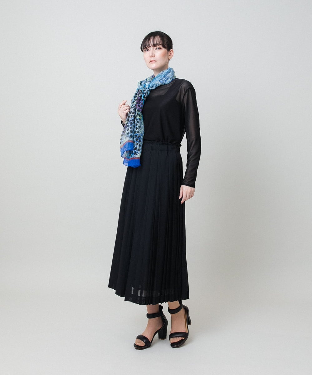 RHKHE08180 HIROKO KOSHINO(ヒロココシノ) シアータートルカットソー /日本製/洗える ブラック