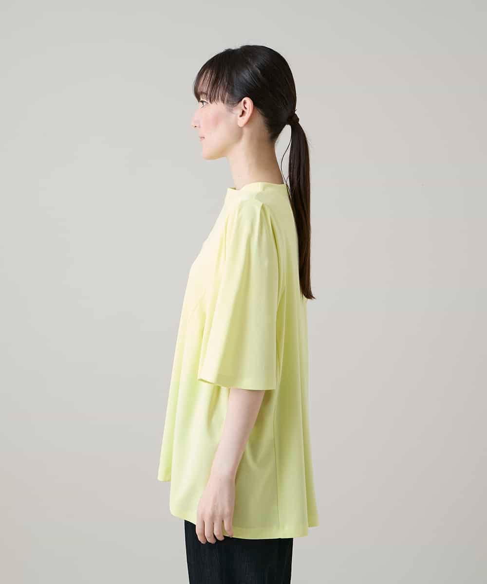 RHKHF30360 HIROKO KOSHINO(ヒロココシノ) パフスリーブAラインカットソー /洗える ライトイエロー