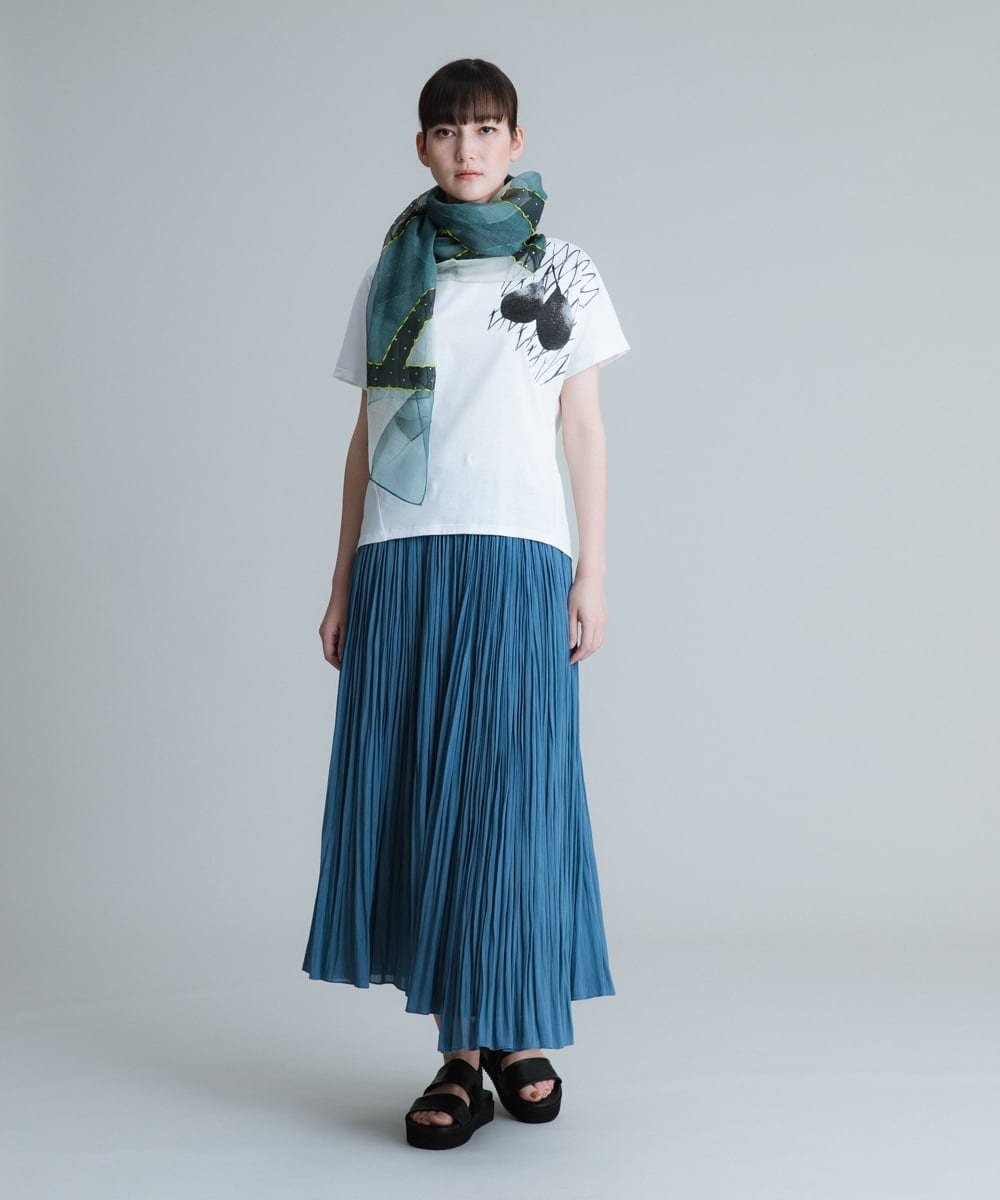 RHKHT42290 HIROKO KOSHINO(ヒロココシノ) 【洗える/日本製】洋梨プリントコンパクトTシャツ ホワイト