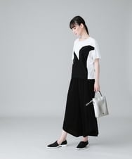 RHKHW30430 HIROKO KOSHINO(ヒロココシノ) モチーフ刺繍ブラウスTシャツ /日本製/洗える ホワイト