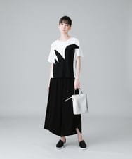 RHKHW30430 HIROKO KOSHINO(ヒロココシノ) モチーフ刺繍ブラウスTシャツ /日本製/洗える ホワイト