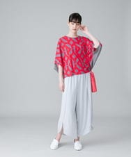 RHKHX35360 HIROKO KOSHINO(ヒロココシノ) 幾何パネルプリントプルオーバー /日本製/洗える ピンク
