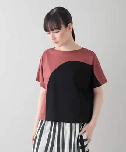 RHKIB17450 HIROKO KOSHINO ツートンスムースTシャツ/日本製/洗える