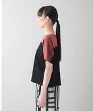 RHKIB17450 HIROKO KOSHINO(ヒロココシノ) ツートンスムースTシャツ/日本製/洗える ダークレッド
