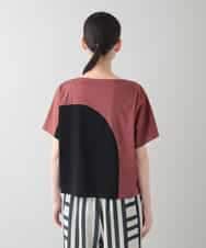 RHKIB17450 HIROKO KOSHINO(ヒロココシノ) ツートンスムースTシャツ/日本製/洗える ダークレッド