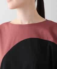 RHKIB17450 HIROKO KOSHINO(ヒロココシノ) ツートンスムースTシャツ/日本製/洗える ダークレッド