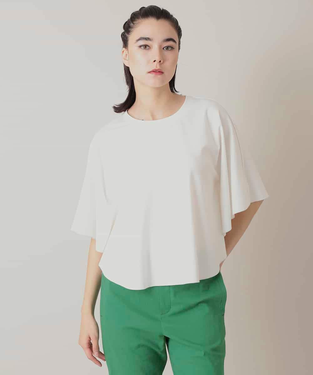 ケープシルエットカットソー/日本製/洗える(カットソー・Tシャツ