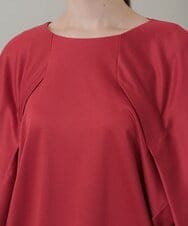 RHKIQ64390 HIROKO KOSHINO(ヒロココシノ) 【日本製】リヨセルコットンプルオーバー レッド