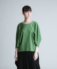 RHKIQ64390 HIROKO KOSHINO(ヒロココシノ) 【日本製】リヨセルコットンプルオーバー グリーン