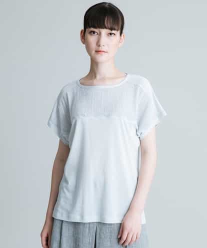 RHKIT62390  【洗える/日本製】シフォンコード刺繍デザインTシャツ