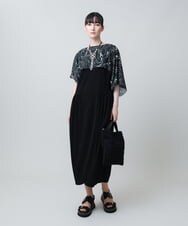 RHKJB20540 HIROKO KOSHINO(ヒロココシノ) スカーフレイヤードデザインブラウス/日本製/洗える ブラック