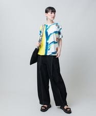 RHKJB24360 HIROKO KOSHINO(ヒロココシノ) 絵画プリントスムースカットソー/日本製/洗える オレンジ