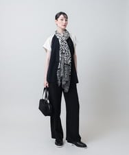 RHKJE21450 HIROKO KOSHINO(ヒロココシノ) バルキーステッチデザインカットソー /日本製/洗える アイボリー