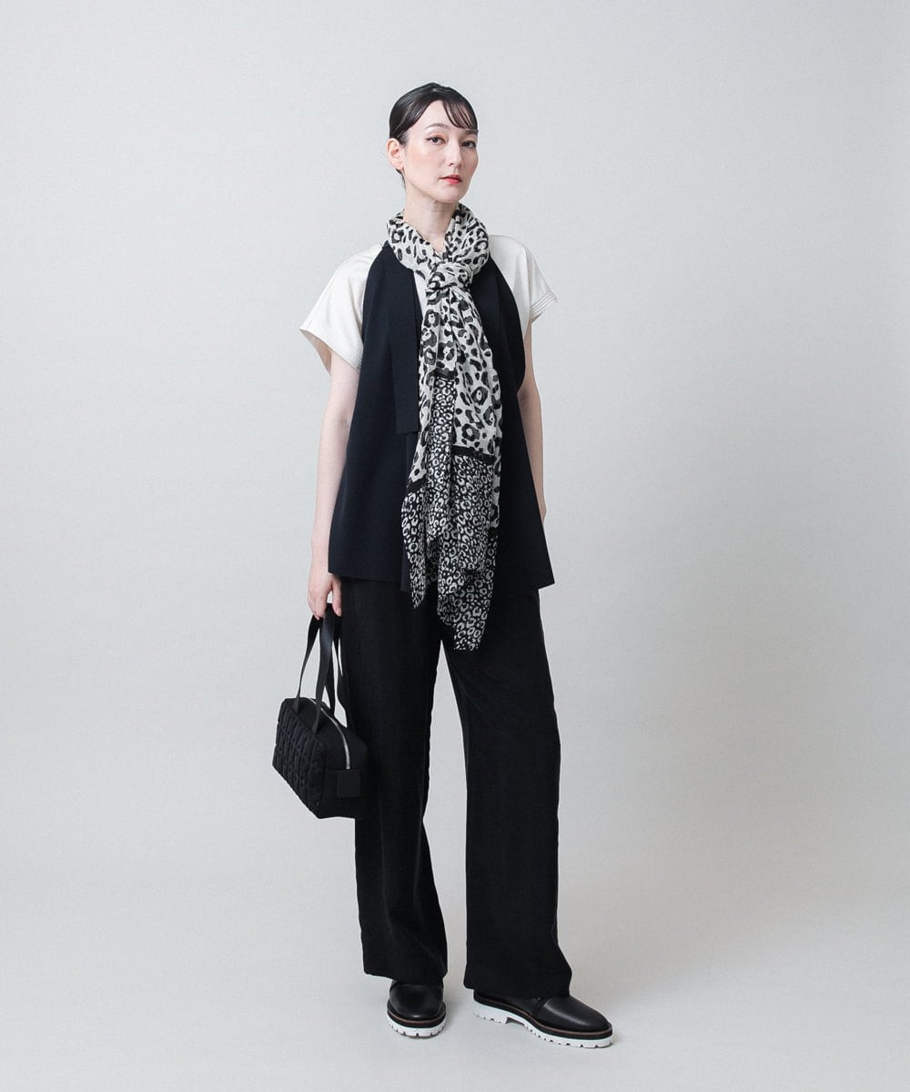 RHKJE21450 HIROKO KOSHINO(ヒロココシノ) バルキーステッチデザインカットソー /日本製/洗える アイボリー