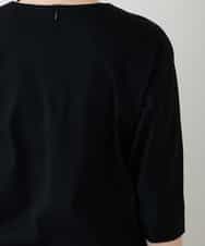 RHKJT03360 HIROKO KOSHINO(ヒロココシノ) 【洗える/日本製】ブレード刺繍デザインTシャツ ブラック