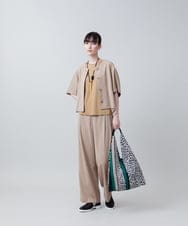 RHKJW53270 HIROKO KOSHINO(ヒロココシノ) パイピングデザインジャージーカットソー/日本製/洗える ベージュ
