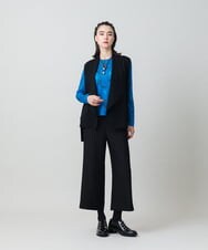 RHKLD06390 HIROKO KOSHINO(ヒロココシノ) アートプリントカットプルオーバー /日本製/洗える ブルー