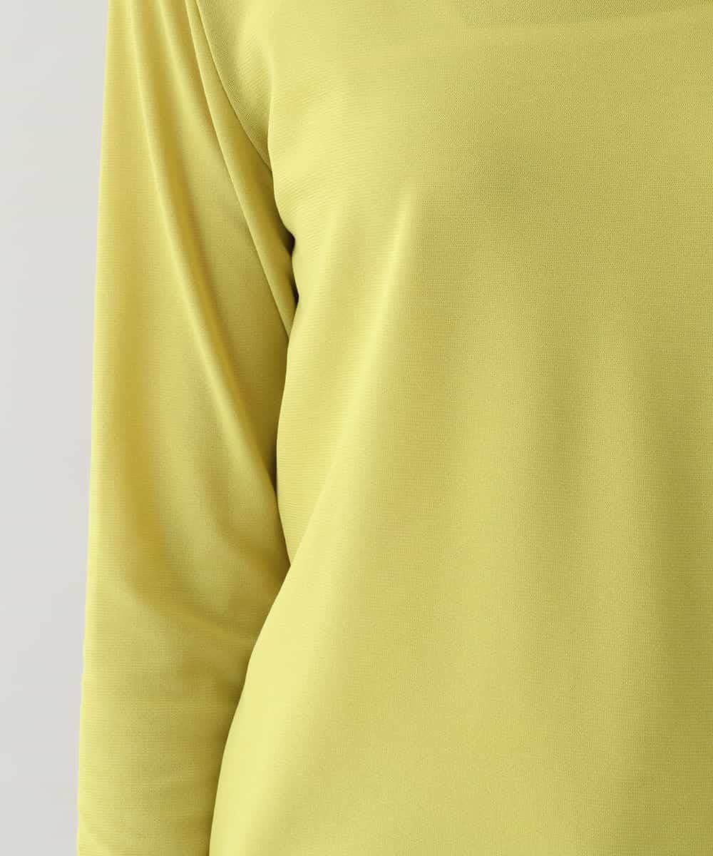 RHKLW01190 HIROKO KOSHINO(ヒロココシノ) ストレッチチュールハイネックプルオーバー/日本製/洗える イエロー