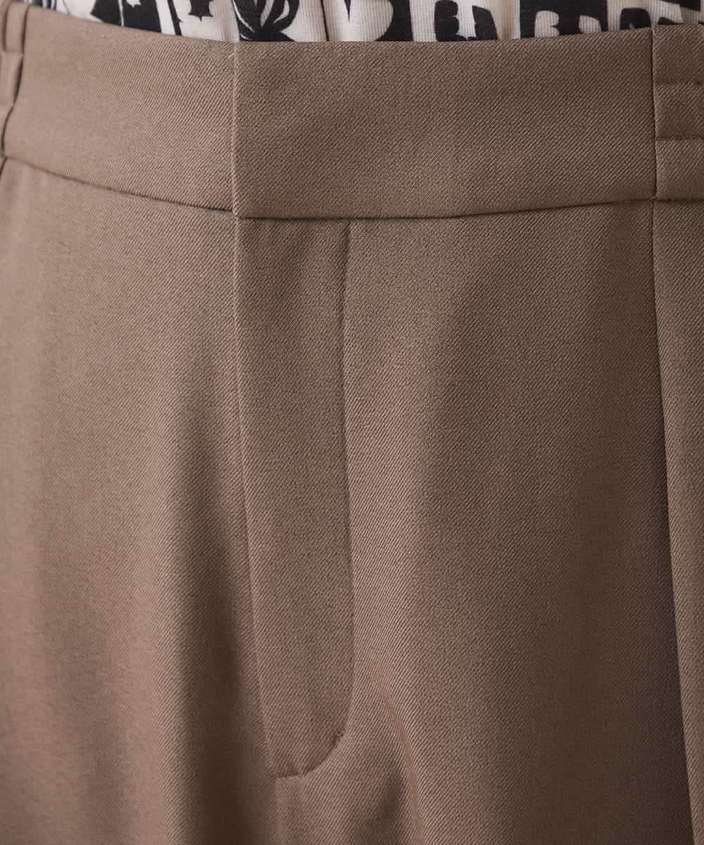 RHLAD04390 HIROKO KOSHINO(ヒロココシノ) フロントタックワイドテーパードパンツ/日本製/洗える ベージュ