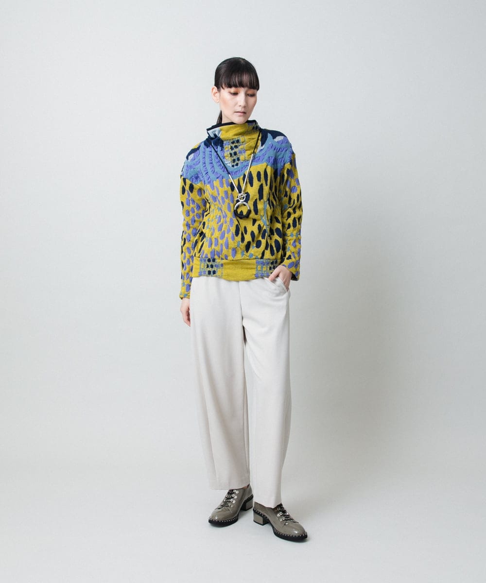 RHLAE15390 HIROKO KOSHINO(ヒロココシノ) ツイルストレッチ裏起毛パンツ/日本製/洗える ベージュ