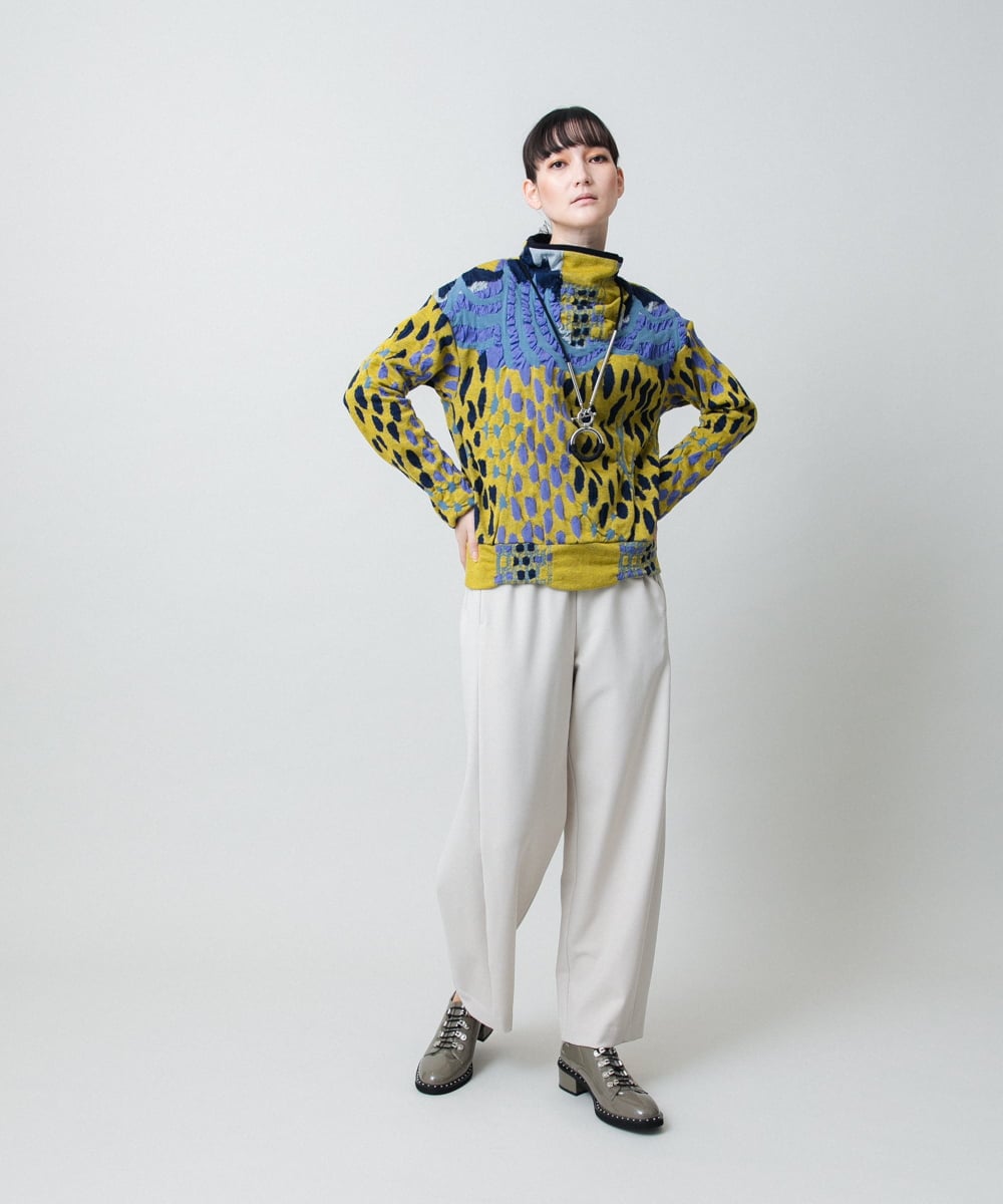 RHLAE15390 HIROKO KOSHINO(ヒロココシノ) ツイルストレッチ裏起毛パンツ/日本製/洗える ベージュ