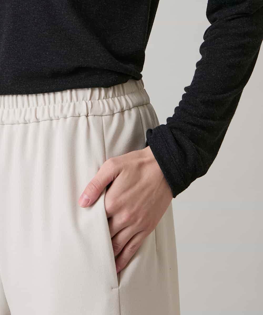 RHLAE15390 HIROKO KOSHINO(ヒロココシノ) ツイルストレッチ裏起毛パンツ/日本製/洗える ベージュ