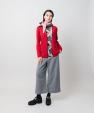 RHLAH10490 HIROKO KOSHINO(ヒロココシノ) サスティナブルウールストライプワイドパンツ /日本製 ベージュ