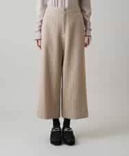 RHLAH10490 HIROKO KOSHINO(ヒロココシノ) サスティナブルウールストライプワイドパンツ /日本製 ベージュ