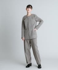 RHLAS55490 HIROKO KOSHINO(ヒロココシノ) 【日本製】ウールピンタックワイドパンツ ベージュ
